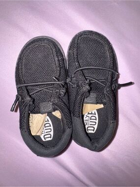 Hey Dude Kids Black Knit Slip-On Sneakers